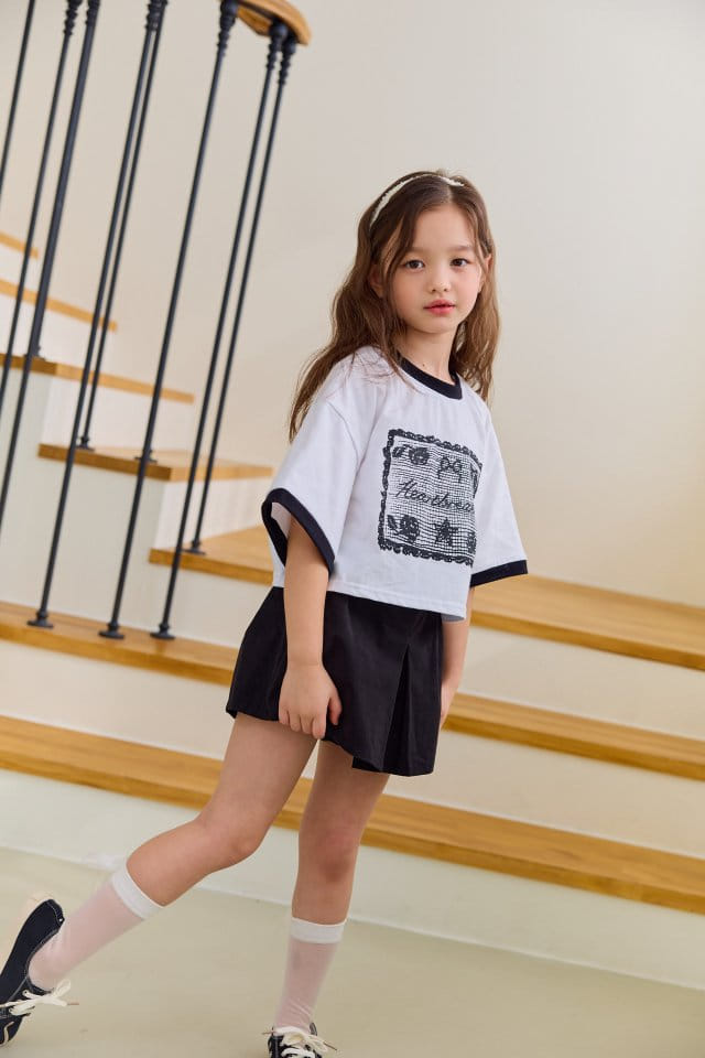 Dore Dore - Korean Children Fashion - #Kfashion4kids - Lace Paint Crop Tee - 7