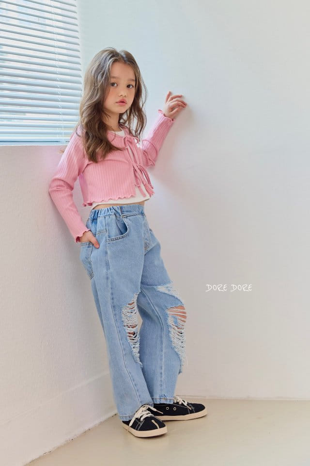 Dore Dore - Korean Children Fashion - #Kfashion4kids - Rib Petite Cardigan - 2