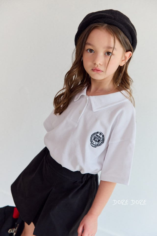 Dore Dore - Korean Children Fashion - #Kfashion4kids - Embroidery PK Collar Tee - 11