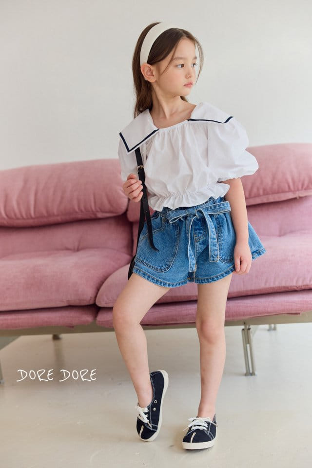 Dore Dore - Korean Children Fashion - #Kfashion4kids - Ribbon Belt Shorts