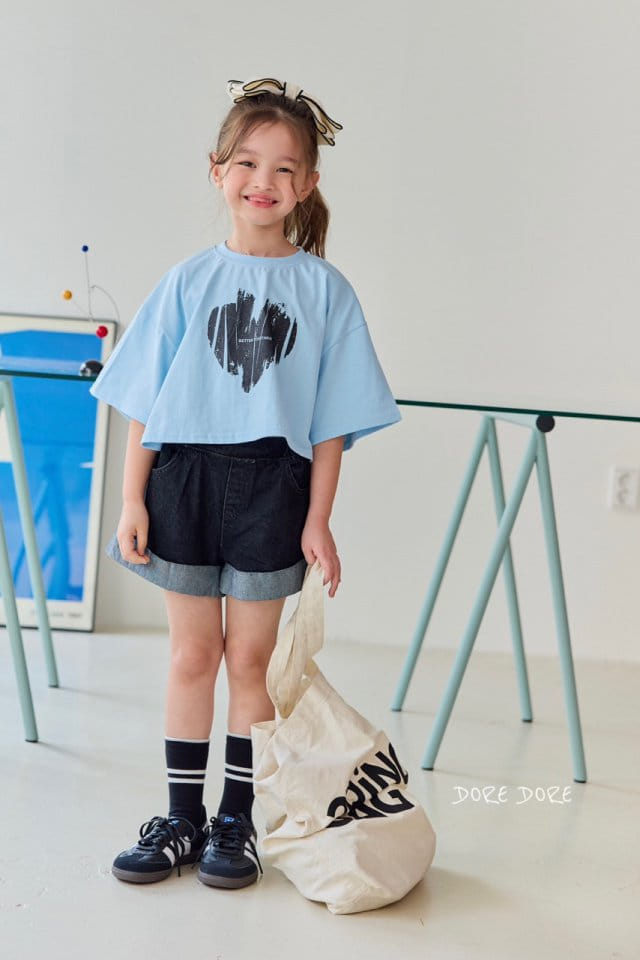 Dore Dore - Korean Children Fashion - #childofig - Crack Heart Crop Tee - 10