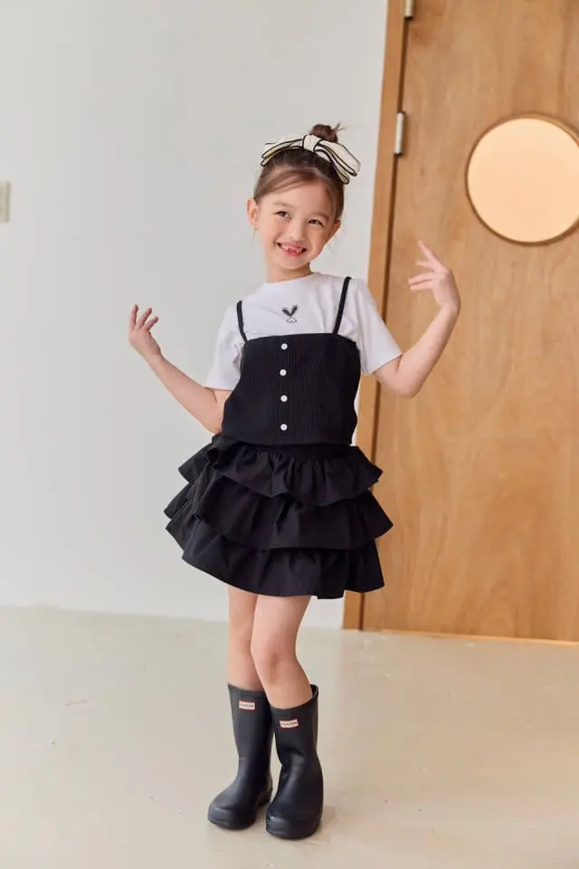 Dore Dore - Korean Children Fashion - #childofig - Button Bustier - 9