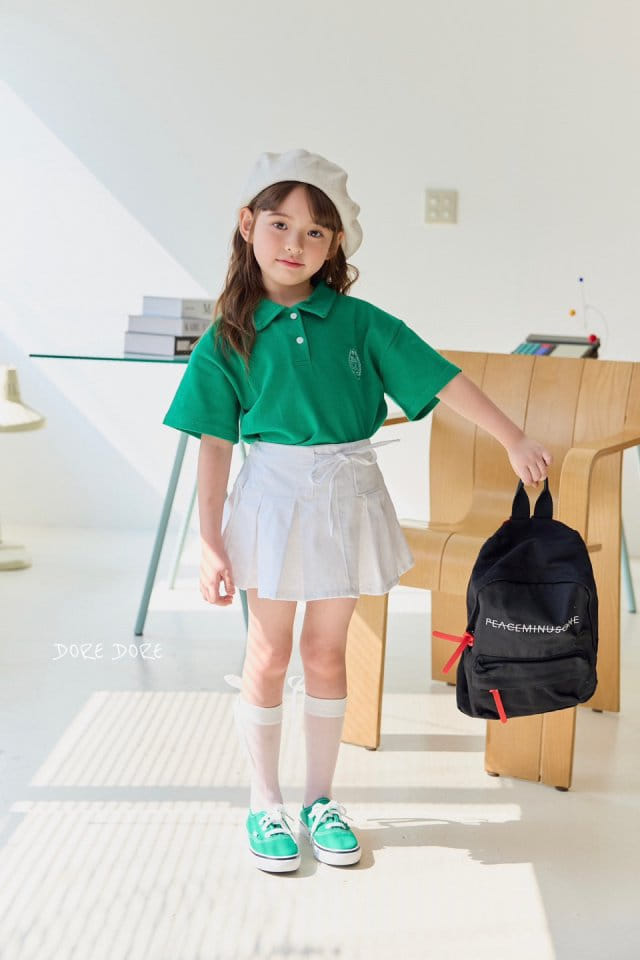 Dore Dore - Korean Children Fashion - #childofig - Embroidery PK Collar Tee - 3