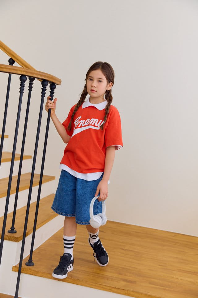 Dore Dore - Korean Children Fashion - #childofig - Front Denim Shorts - 5