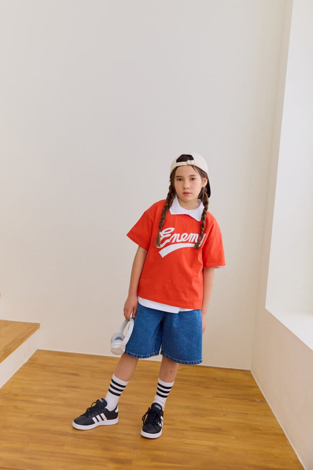 Dore Dore - Korean Children Fashion - #designkidswear - Front Denim Shorts - 7