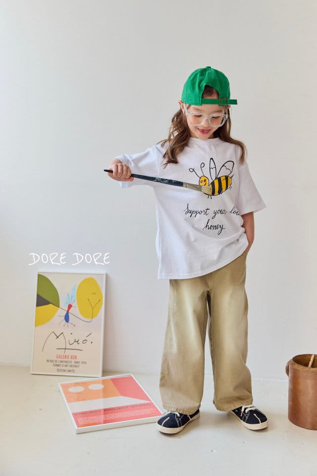 Dore Dore - Korean Children Fashion - #childrensboutique - Cation Beige Wide Pants - 4