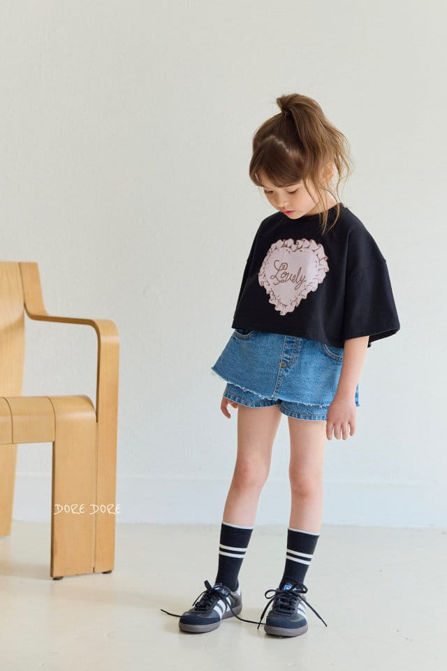Dore Dore - Korean Children Fashion - #discoveringself - Cushion Heart Crop Tee - 3