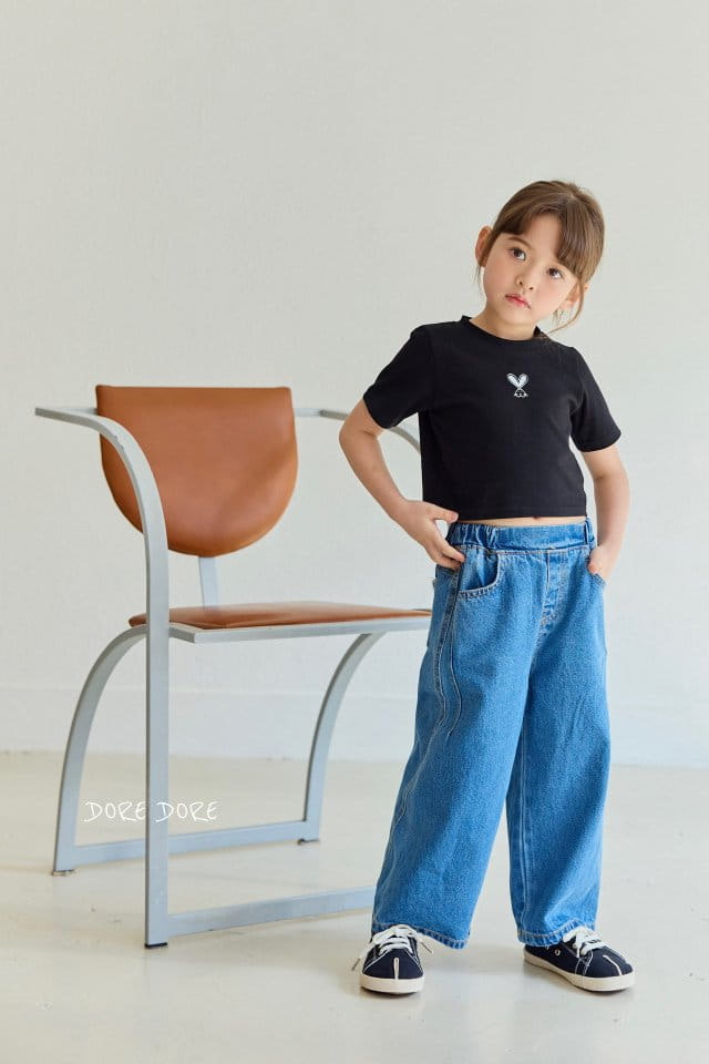 Dore Dore - Korean Children Fashion - #discoveringself - Rabbit Heart Crop Tee