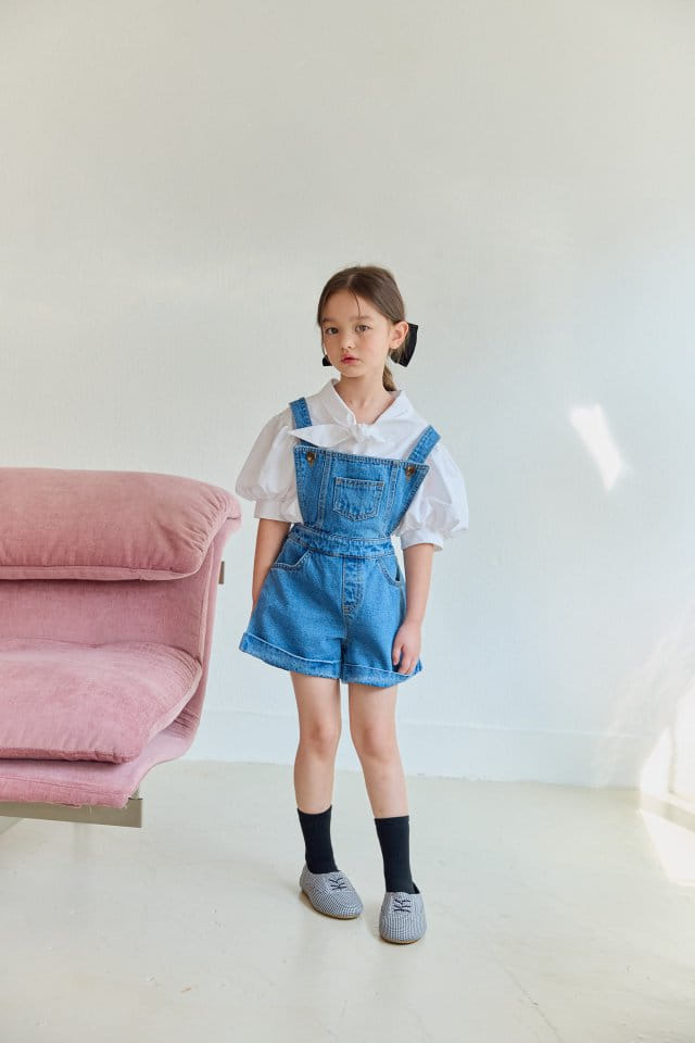 Dore Dore - Korean Children Fashion - #discoveringself - Roll Up Dungarees Pants - 7
