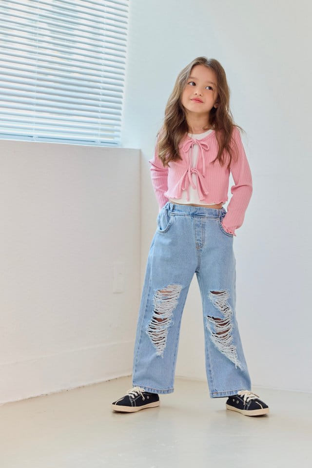 Dore Dore - Korean Children Fashion - #discoveringself - Lea Vintage Denim Pants - 6