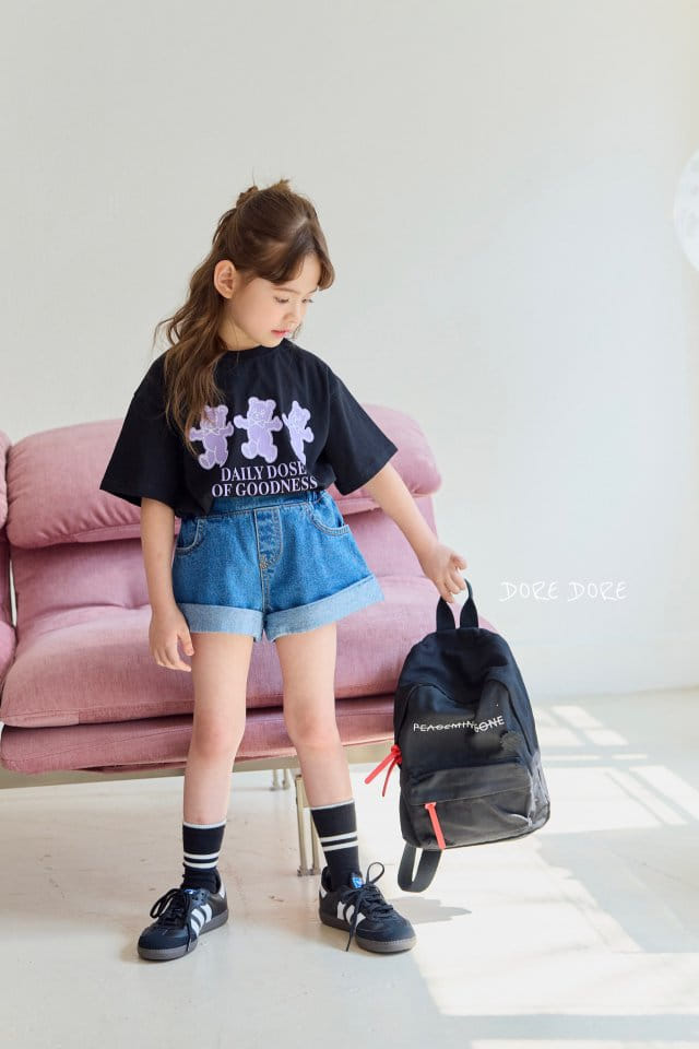 Dore Dore - Korean Children Fashion - #fashionkids - Three Bear Tee - 2