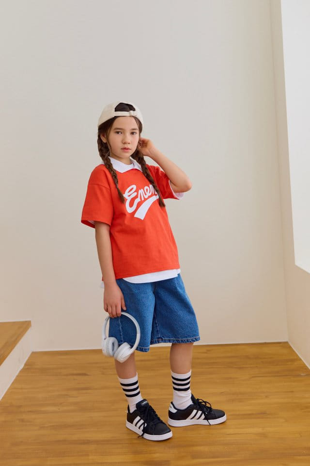 Dore Dore - Korean Children Fashion - #fashionkids - Front Denim Shorts - 9