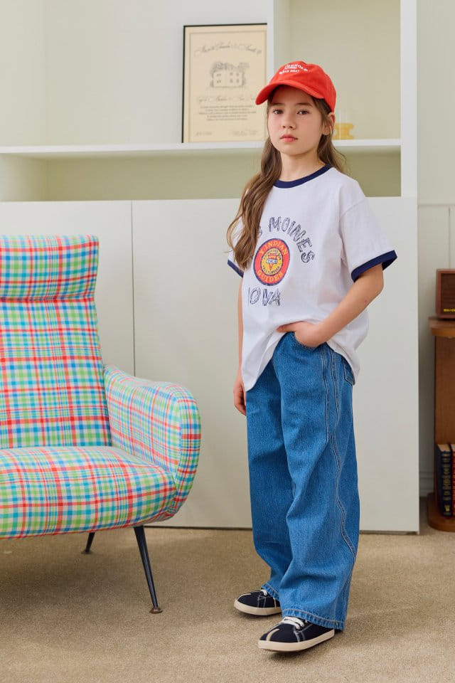 Dore Dore - Korean Children Fashion - #fashionkids - Cation Denim Wide Pants - 5