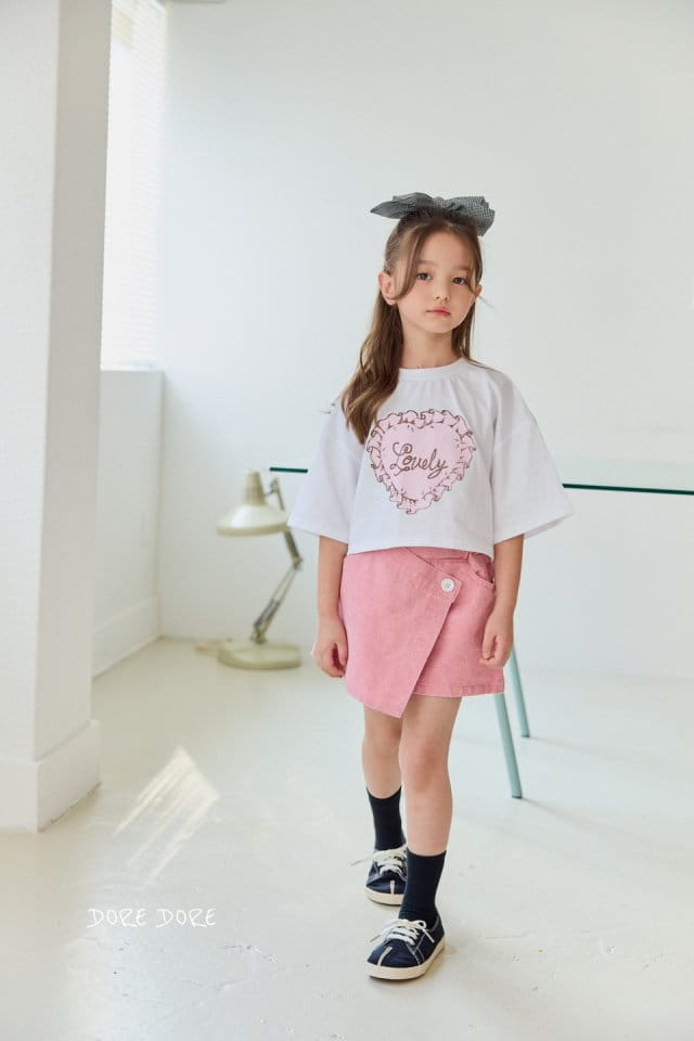 Dore Dore - Korean Children Fashion - #fashionkids - Wrap Pink Skirt Shorts - 2