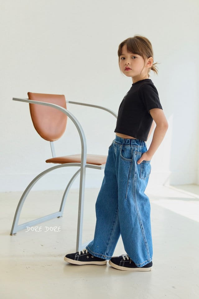 Dore Dore - Korean Children Fashion - #kidsshorts - Rabbit Heart Crop Tee - 3