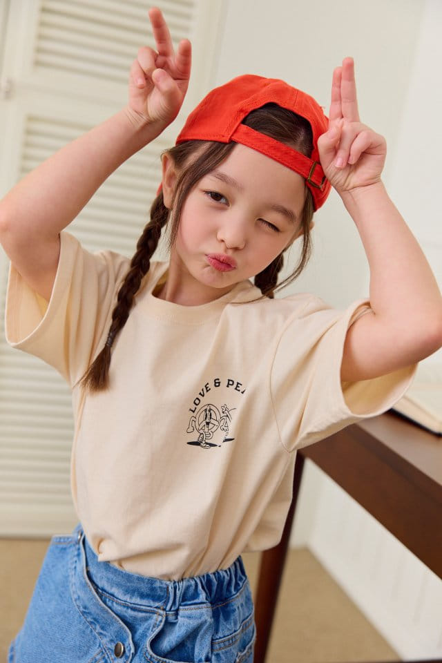 Dore Dore - Korean Children Fashion - #kidsshorts - Love Peace Tee - 6