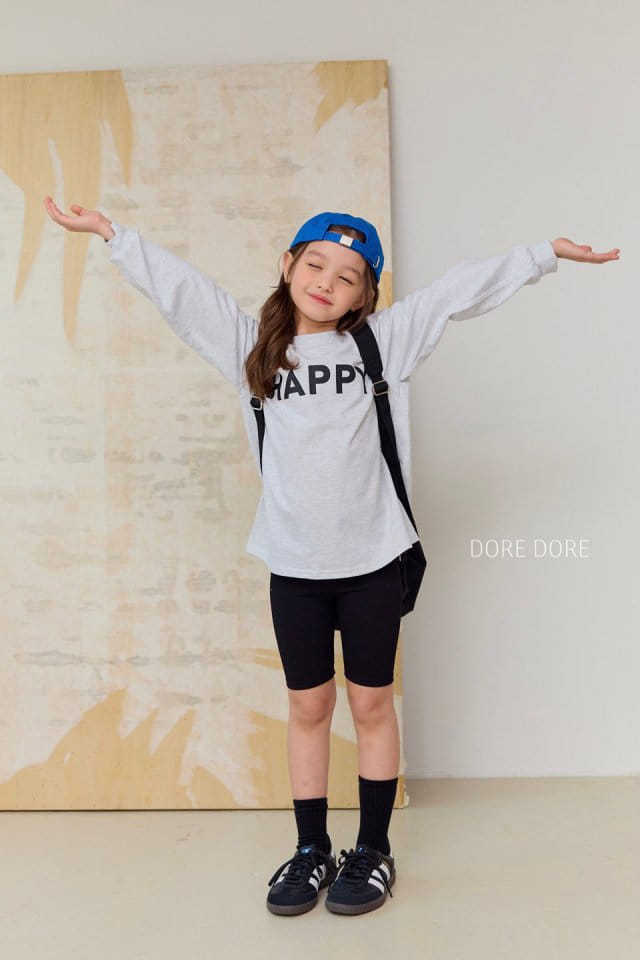 Dore Dore - Korean Children Fashion - #kidsshorts - Happy Long Sleeve Tee - 2