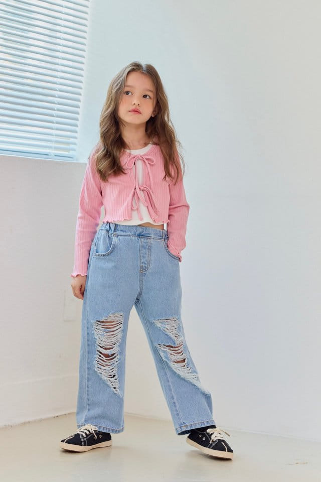 Dore Dore - Korean Children Fashion - #kidsshorts - Lea Vintage Denim Pants - 8