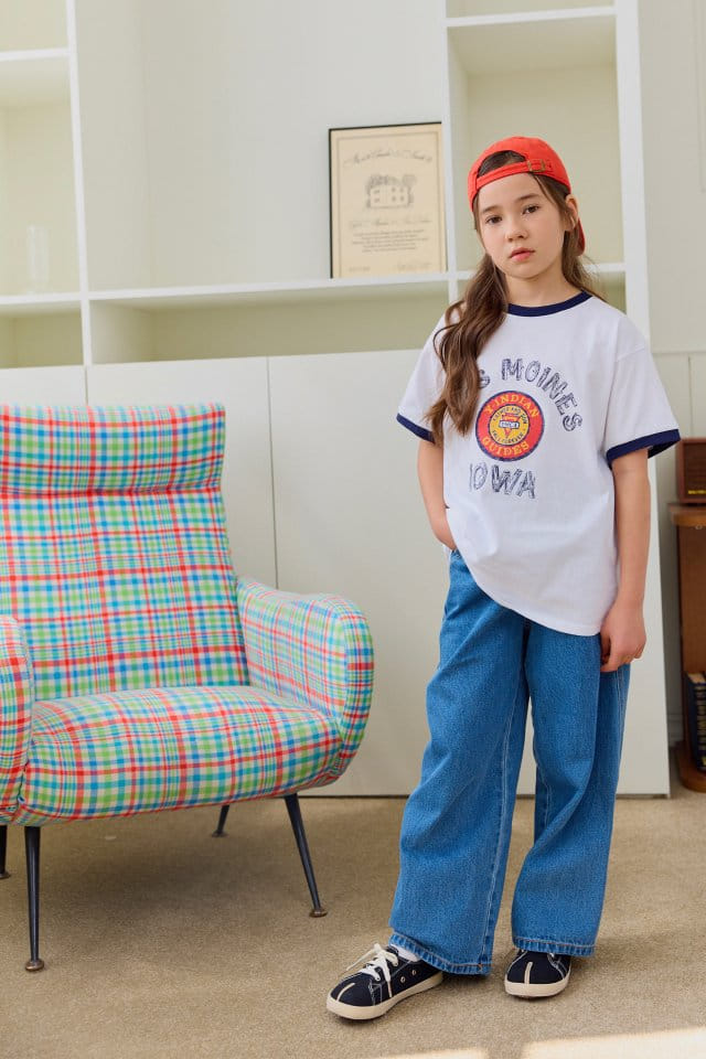 Dore Dore - Korean Children Fashion - #kidsshorts - Cation Denim Wide Pants - 6
