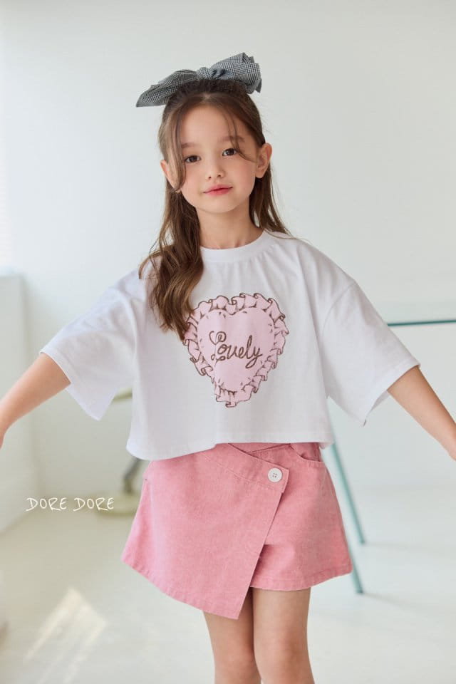 Dore Dore - Korean Children Fashion - #kidsshorts - Wrap Pink Skirt Shorts - 3