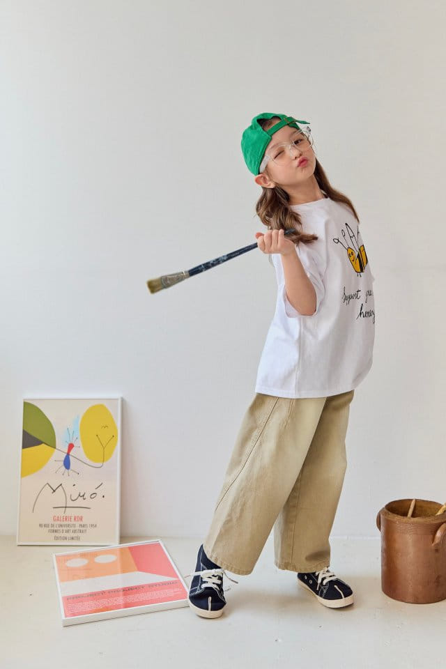 Dore Dore - Korean Children Fashion - #kidsstore - Cation Beige Wide Pants - 8