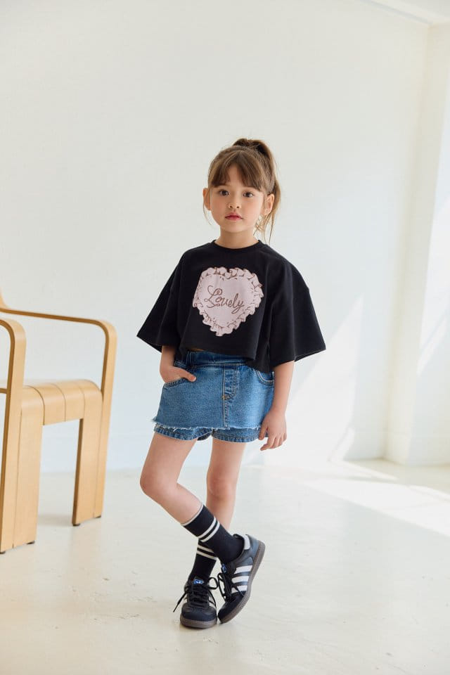 Dore Dore - Korean Children Fashion - #kidzfashiontrend - Cushion Heart Crop Tee - 7
