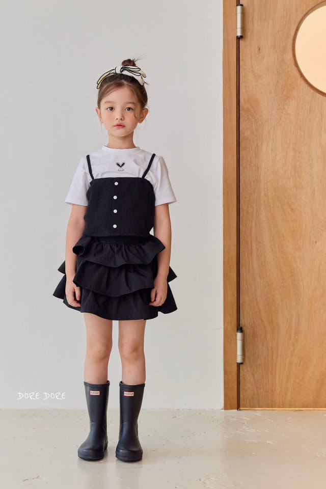 Dore Dore - Korean Children Fashion - #kidzfashiontrend - Button Bustier - 2