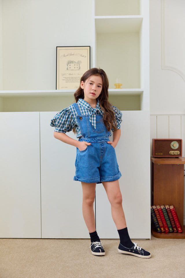 Dore Dore - Korean Children Fashion - #kidzfashiontrend - Roll Up Dungarees Pants - 11