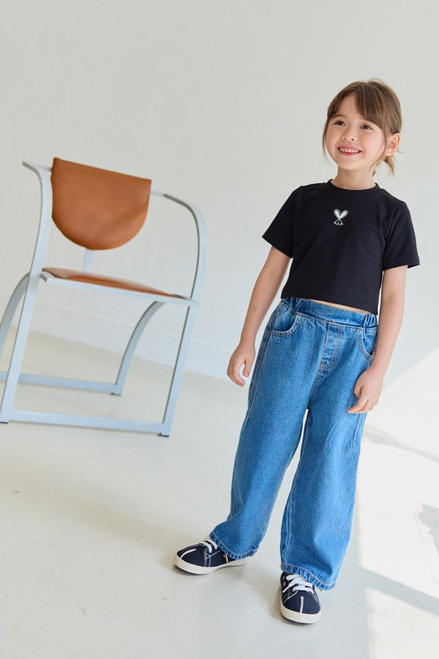 Dore Dore - Korean Children Fashion - #littlefashionista - Rabbit Heart Crop Tee - 7