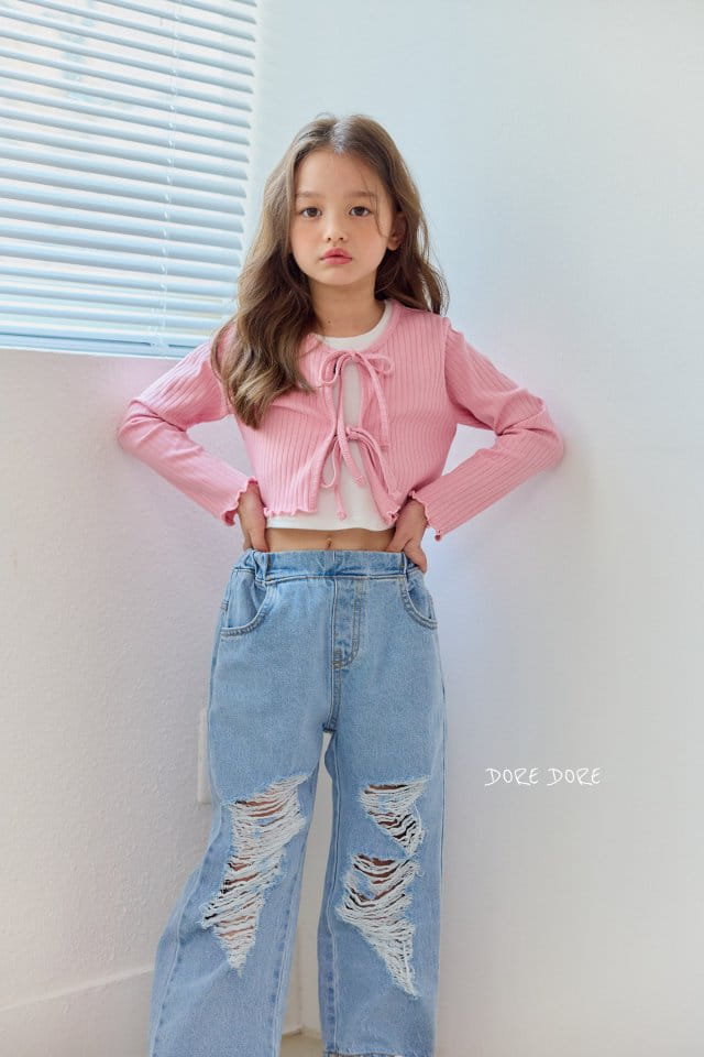 Dore Dore - Korean Children Fashion - #littlefashionista - Rib Petite Cardigan - 3