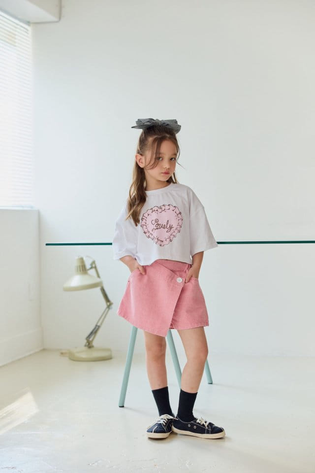 Dore Dore - Korean Children Fashion - #littlefashionista - Wrap Pink Skirt Shorts - 7