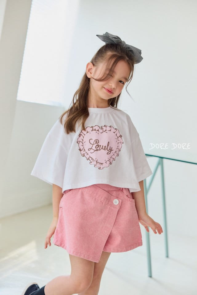 Dore Dore - Korean Children Fashion - #littlefashionista - Wrap Denim Skirt Shorts - 6