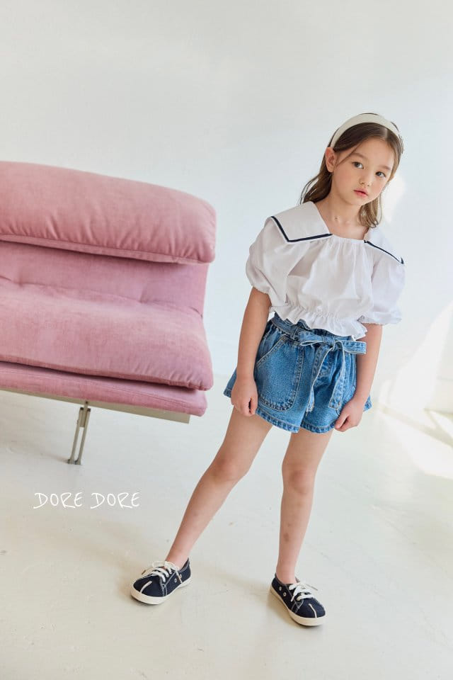 Dore Dore - Korean Children Fashion - #magicofchildhood - Ribbon Belt Shorts - 3
