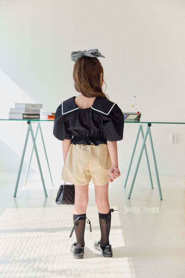 Dore Dore - Korean Children Fashion - #minifashionista - Sailor Crop Blouse - 2