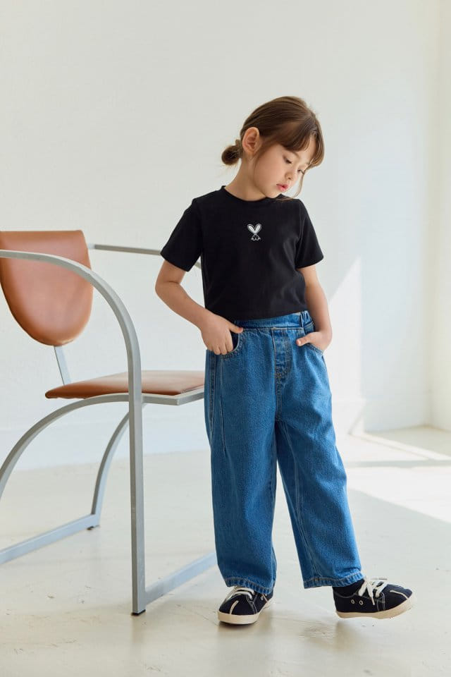 Dore Dore - Korean Children Fashion - #minifashionista - Rabbit Heart Crop Tee - 9