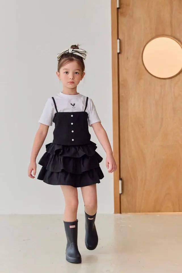 Dore Dore - Korean Children Fashion - #minifashionista - Button Bustier - 6