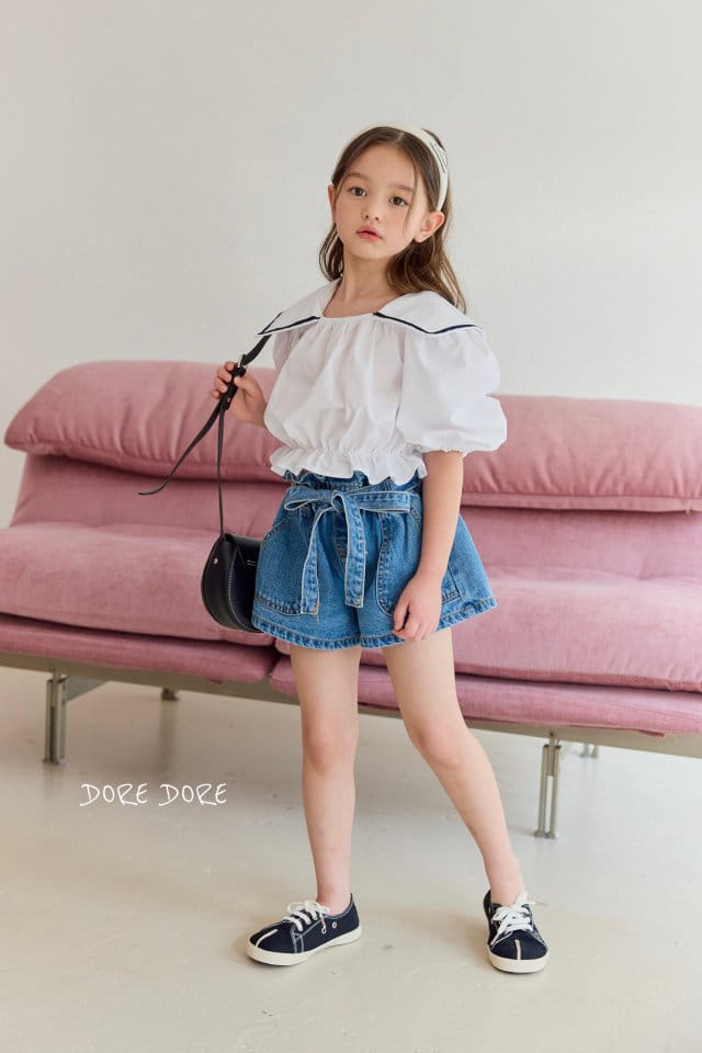 Dore Dore - Korean Children Fashion - #magicofchildhood - Ribbon Belt Shorts - 4