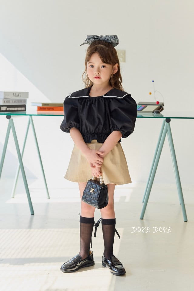 Dore Dore - Korean Children Fashion - #prettylittlegirls - Sailor Crop Blouse - 3