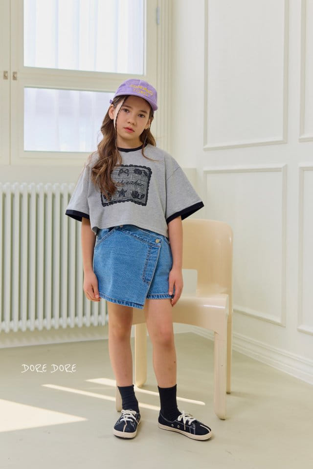 Dore Dore - Korean Children Fashion - #prettylittlegirls - Lace Paint Crop Tee - 11