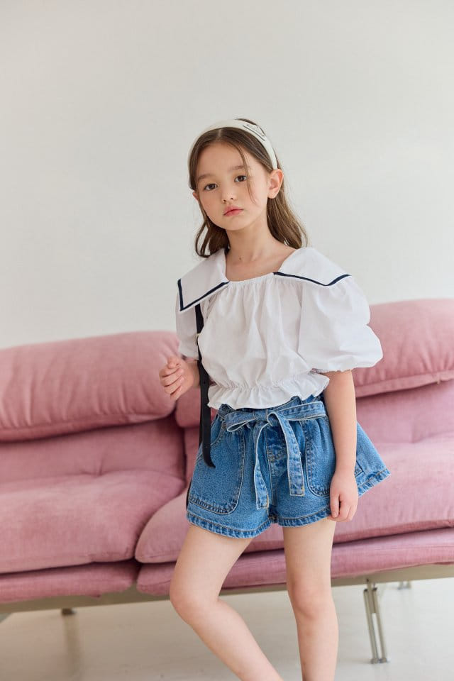 Dore Dore - Korean Children Fashion - #prettylittlegirls - Ribbon Belt Shorts - 5