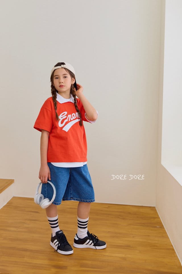 Dore Dore - Korean Children Fashion - #prettylittlegirls - Front Denim Shorts - 3