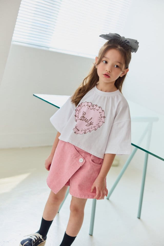 Dore Dore - Korean Children Fashion - #prettylittlegirls - Wrap Pink Skirt Shorts - 10