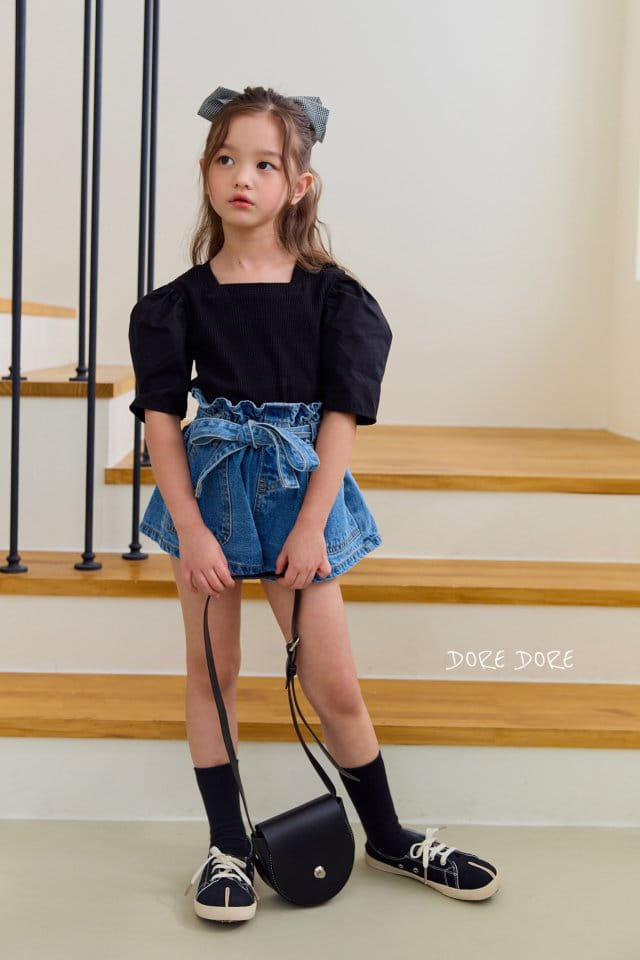 Dore Dore - Korean Children Fashion - #todddlerfashion - Mix Shirring Tee - 2