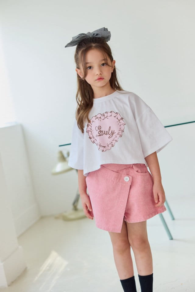 Dore Dore - Korean Children Fashion - #todddlerfashion - Wrap Denim Skirt Shorts - 10