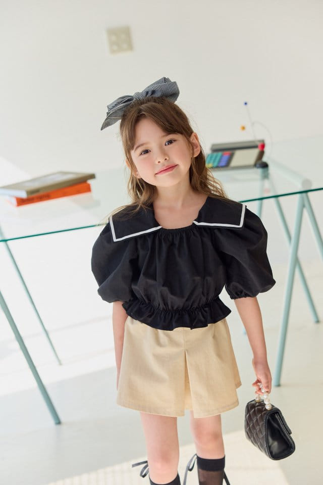 Dore Dore - Korean Children Fashion - #toddlerclothing - Sailor Crop Blouse - 5