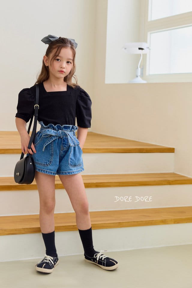 Dore Dore - Korean Children Fashion - #toddlerclothing - Mix Shirring Tee - 3