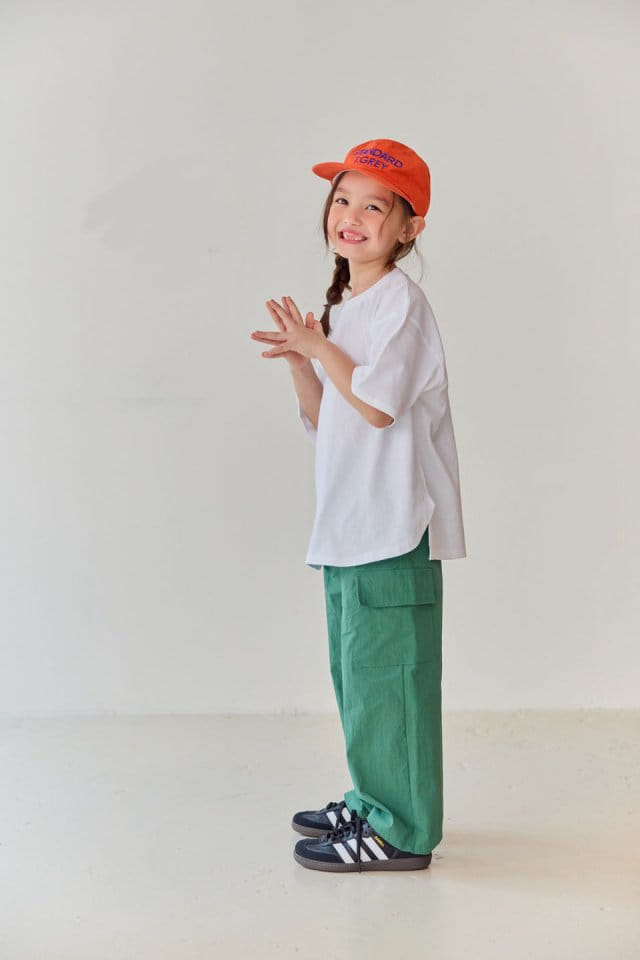 Dore Dore - Korean Children Fashion - #toddlerclothing - Round Short Sleeve Slit Tee - 2