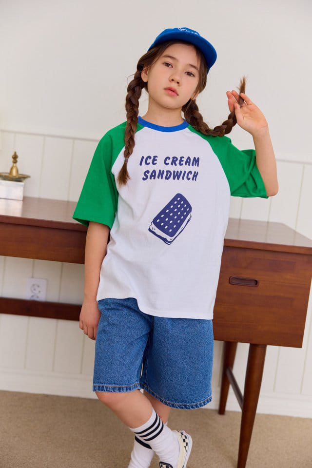Dore Dore - Korean Children Fashion - #toddlerclothing - Ice Cream Raglan Tee - 5