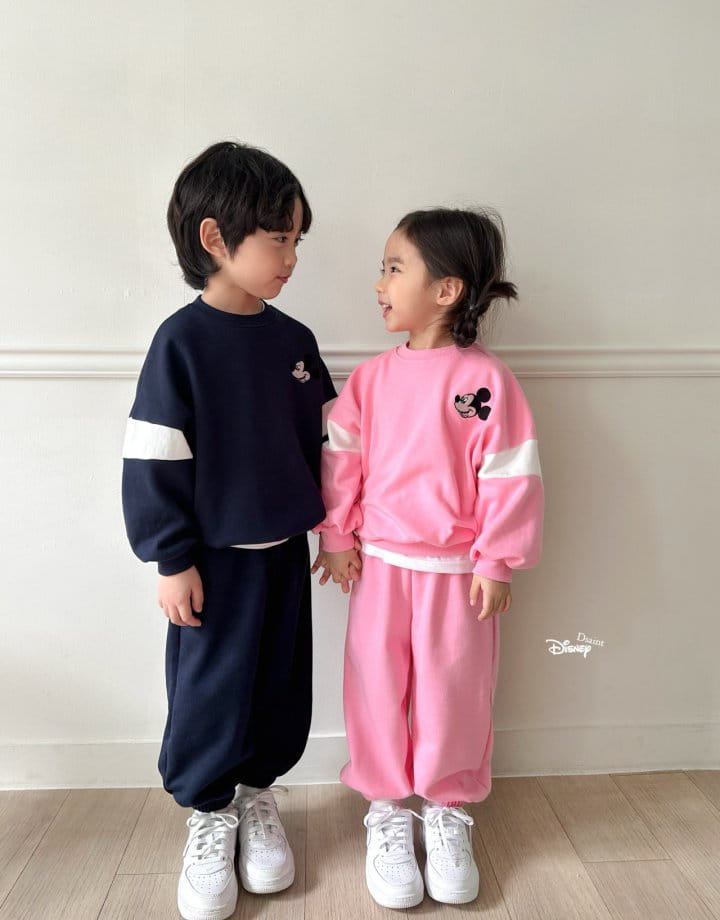 Dsaint - Korean Children Fashion - #Kfashion4kids - Pearl Line Color M Top Bottom Set - 9
