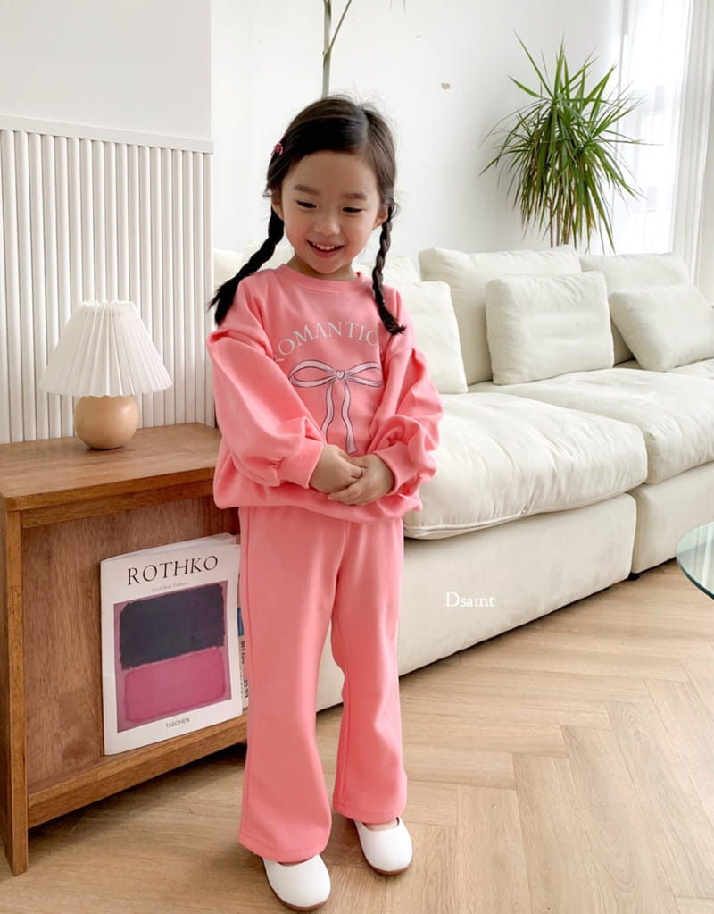 Dsaint - Korean Children Fashion - #littlefashionista - Roman Ribbon Wide Top Bottom Set - 8